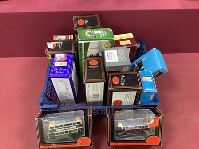 Lot 667 - Thirteen Diecast Model Buses, Trams and...