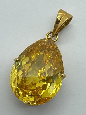 Lot 159 - An Oversized Single Stone Pendant, the...