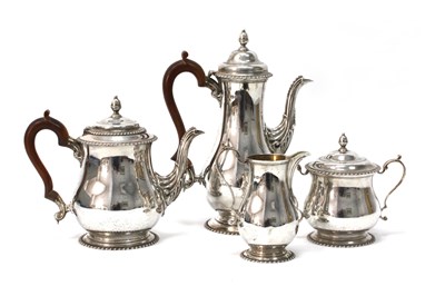 Lot 29 - Asprey; A Hallmarked Silver Four Piece Teaset,...