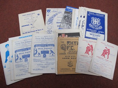 Lot 579 - Oswestry Town Programmes 1952-3 v. Shrewsbury,...