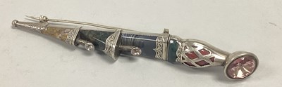 Lot 188 - A Victorian Scottish Hardstone Inset Sword...