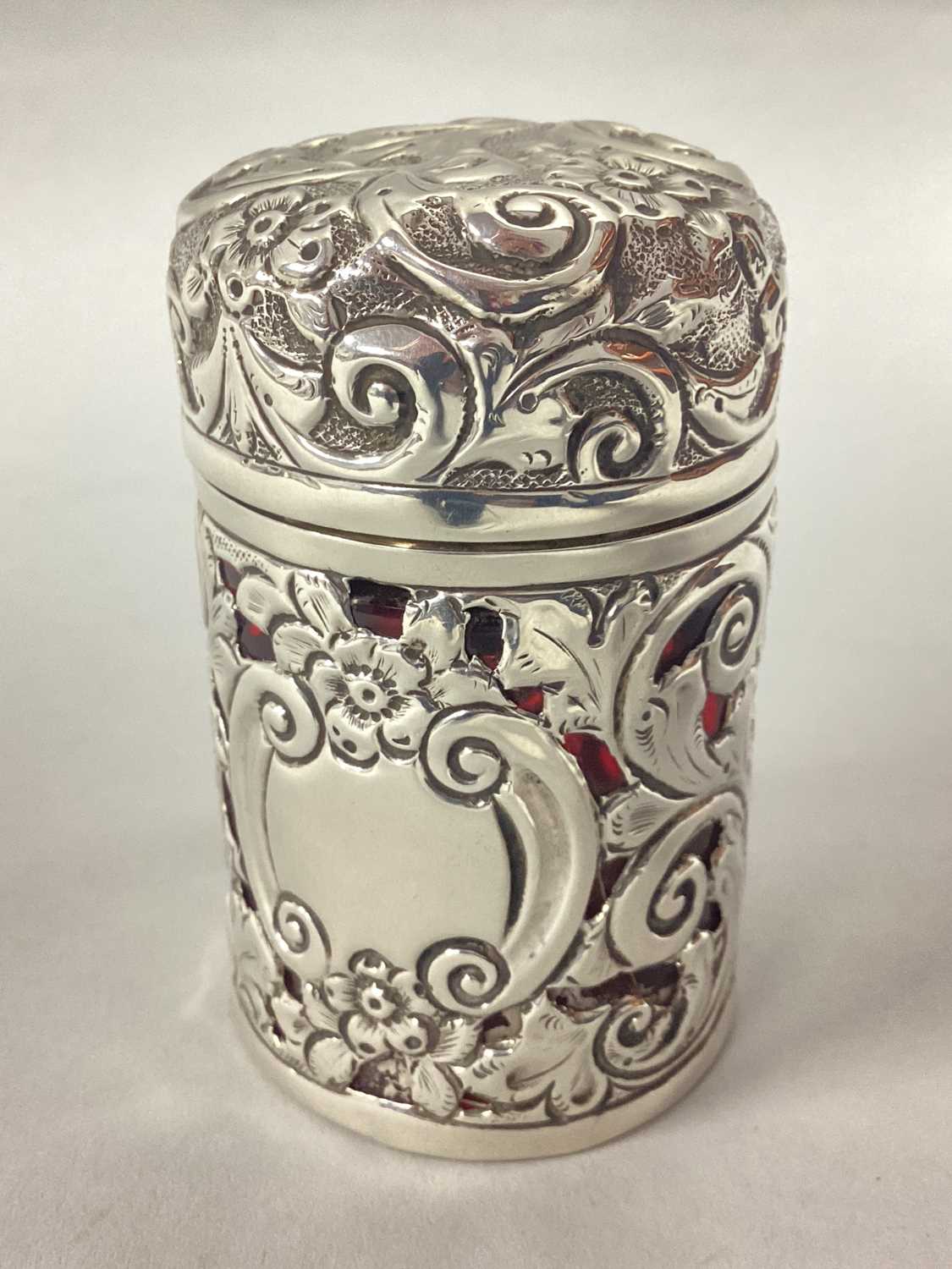 Lot 49 - A Victorian Hallmarked Silver Mounted Hinged...