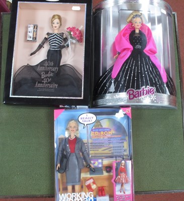Lot 360 - Three Collectible Barbie Dolls by Mattel, All...