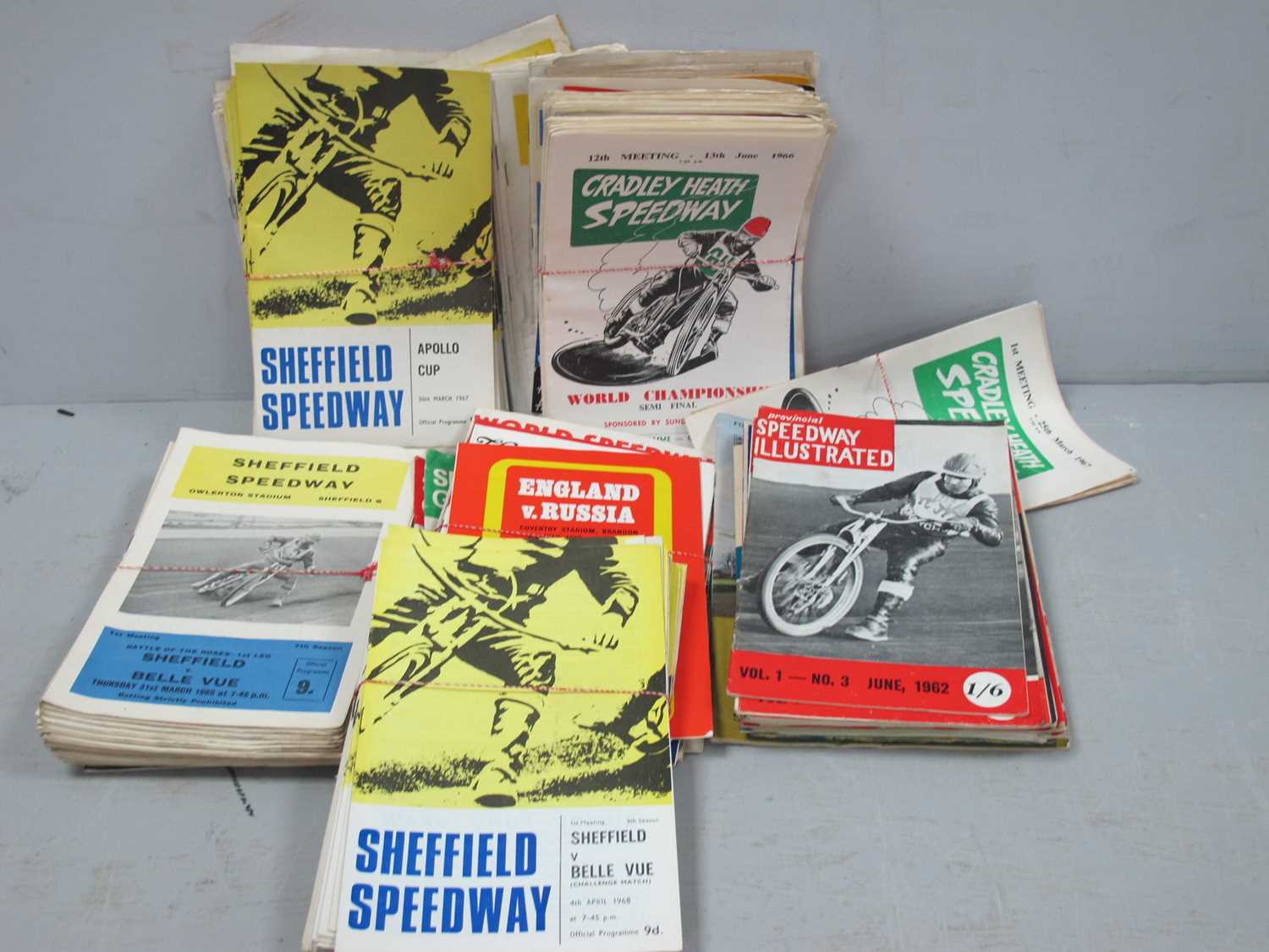 Lot 1053 - Speedway programmes from the 1960s- Sheffield,...