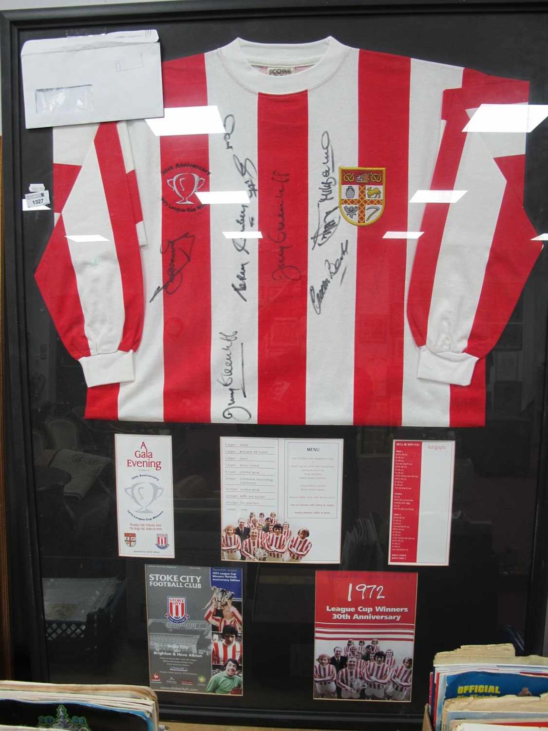 Lot 1327 - Stoke City Score Replica Shirt Commemorating...