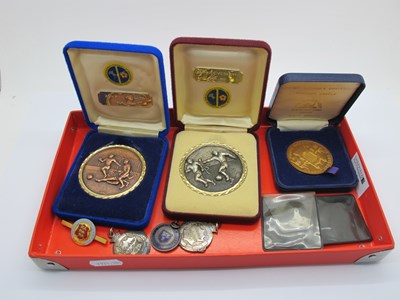 Lot 395 - Five North Western Football Officials Medals...