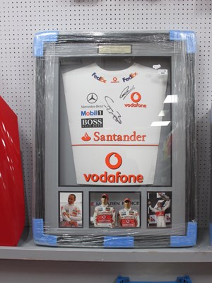 Lot 333 - Lewis Hamilton & Jenson Button Autographs,...