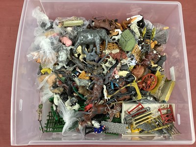 Lot 767 - A Quantity of Plastic, White Metal Farm...