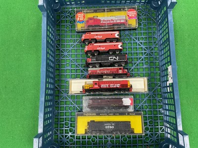 Lot 539 - Eight N gauge American outline diesel...