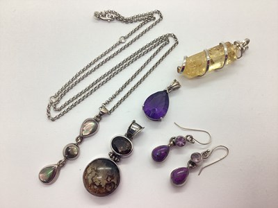 Lot 197 - A Small Collection of "925" and Other Stone...
