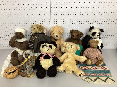 Lot 315 - Nine 1970's To Modern Teddy Bears / Soft Toys....
