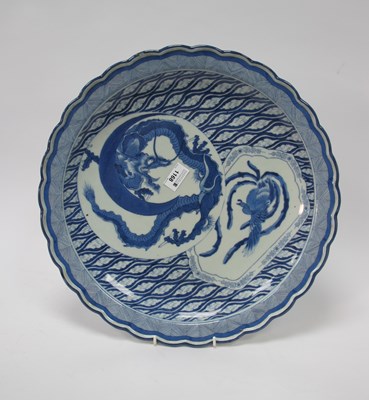 Lot 1168 - A Japanese Early XX Century Pottery Charger,...