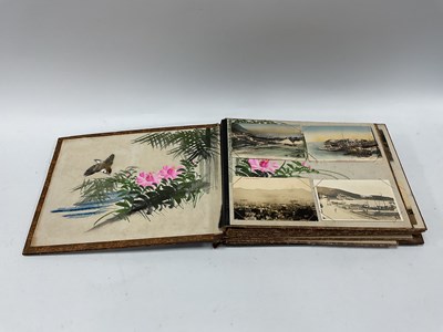 Lot 1337 - Japanese Postcard Album (Damaged), with mother...