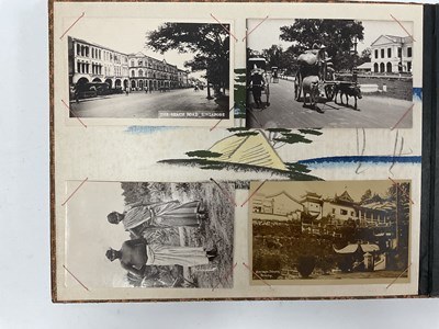 Lot 1337 - Japanese Postcard Album (Damaged), with mother...