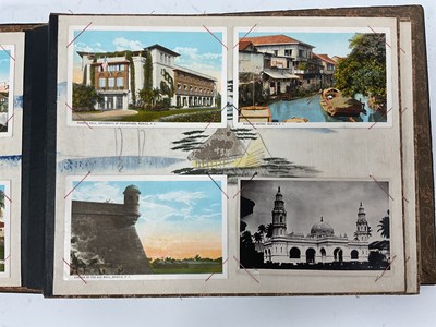 Lot 1337 - Japanese Postcard Album (Damaged), with mother...