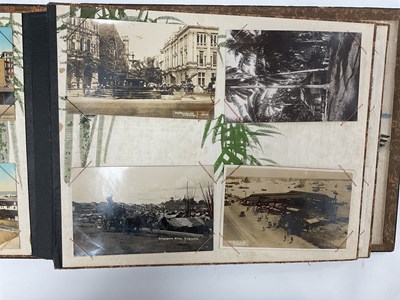 Lot 1337 - Japanese Postcard Album (Damaged), with mother...