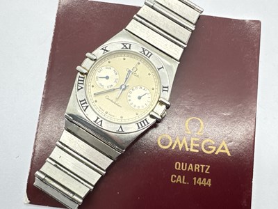 Lot 265 - Omega; A Manhattan Stainless Steel...