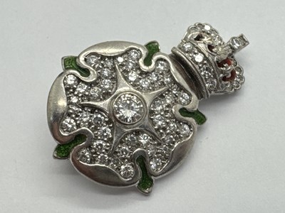Lot 200 - The Yorkshire Volunteers; An 18ct White Gold...