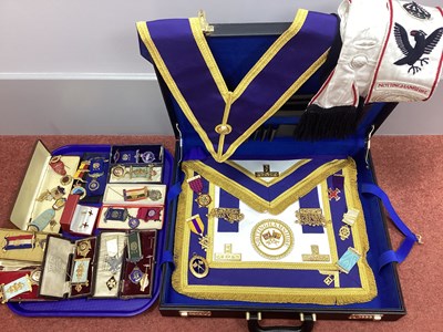 Lot 247 - Masonic Regalia; Nottinghamshire, dress apron,...