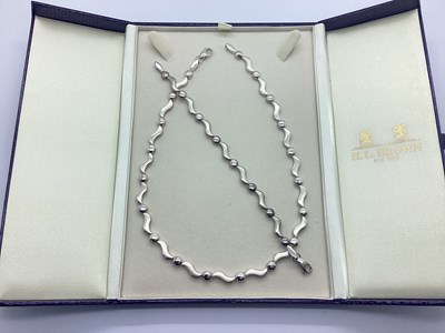 Lot 176 - A Modern Necklet, of satin and polished finish,...