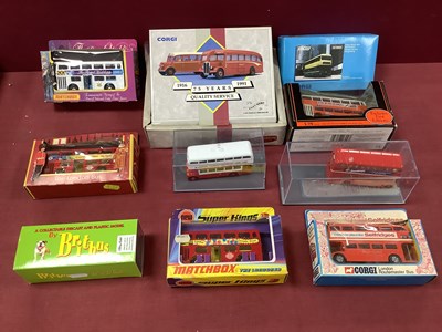 Lot 650 - Eleven Diecast Model Buses by Britbus,...
