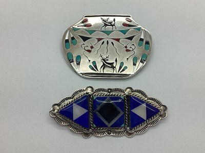 Lot 202 - A Mexican Style Decorative Vase Brooch /...