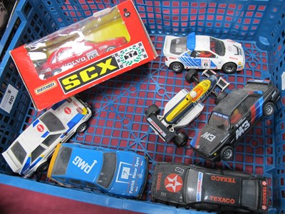 Lot 490 - Seven 1:32nd Scale Slot Cars by Scalextric,...