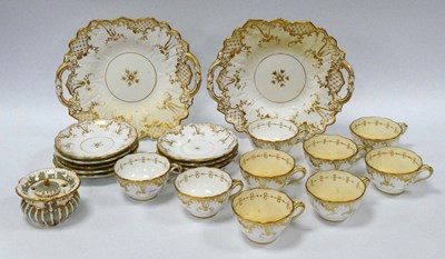 Lot 1030 - A Rockingham Porcelain Inkwell/Pen Holder and...