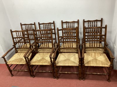 Lot 1438 - A Set of Eight XIX Century Style Ash/Elm...