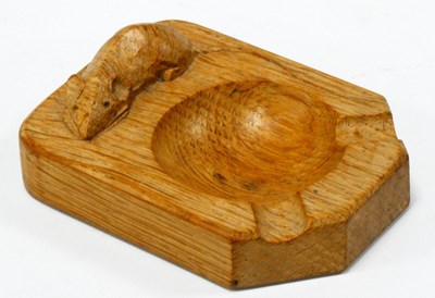 Lot 1235 - A Robert Thompson 'Mouseman' Oak Ashtray, of...