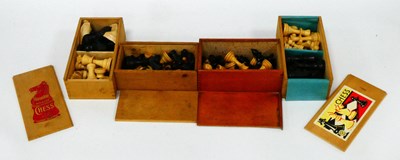 Lot 1225 - A Staunton Boxwood Chess Set, with original...