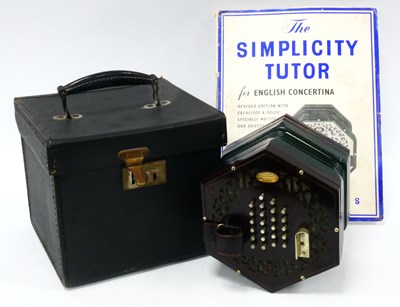 Lot 1313 - A Wheatstone and Co. Concertina, model number...
