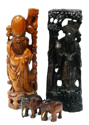 Lot 1093 - Two Late XIX Century Japanese Large Carved...