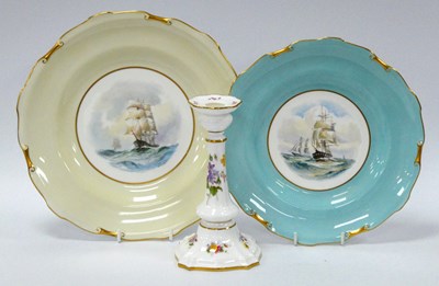 Lot 1038 - A Royal Crown Derby Porcelain Cabinet Plate,...