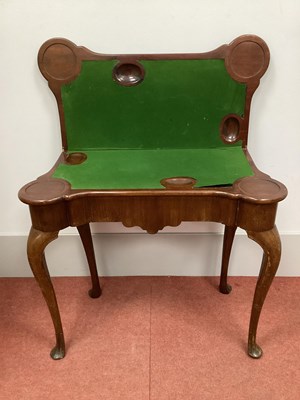 Lot 1451 - A Mid XVIII Century Games Table, the green...