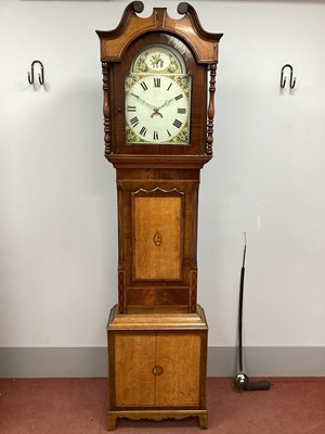 Lot 1407 - A XIX Century Oak and Mahogany Longcase Clock,...