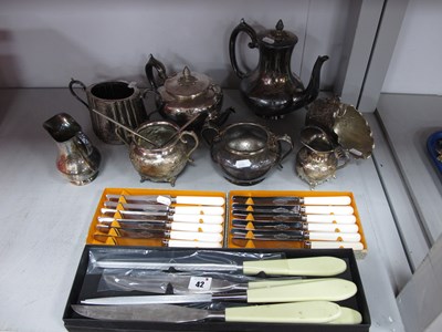 Lot 42 - Plated Tea Wares, Modernist style Kings...