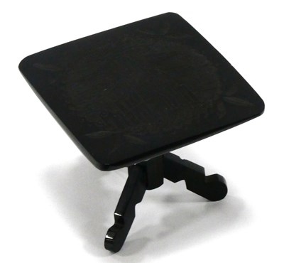 Lot 1201 - A Whitby Jet Miniature Table, the rectangular...