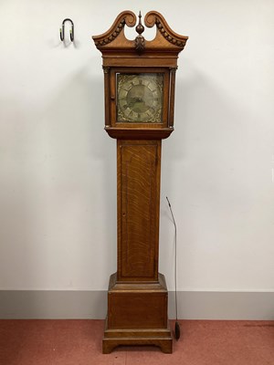 Lot 1408 - An XVIII Century and Later Oak Longcase Clock,...