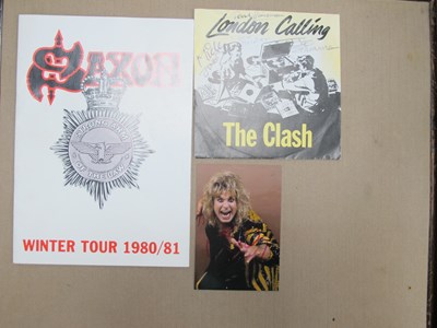 Lot 712 - Saxon Tour Programme Signed on The Inside,...
