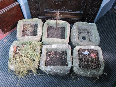 Lot 1492 - A Set of Six XX Century Composite Stone Garden...