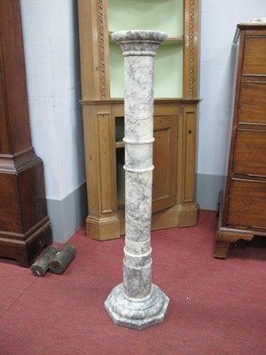 Lot 1580 - A Late XIX Century Grey Variegated Marble...