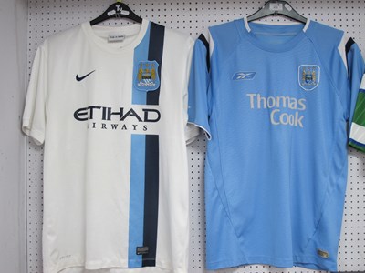 Lot 438 - Manchester City Reebok Home Shirt Bearing...