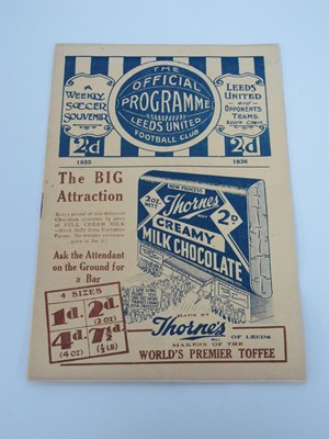 Lot 558 - 1935-6 Leeds United v Chelsea Programme Dated...