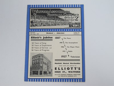 Lot 829 - 1937-8 Watford v Aldershot Eight-Page...