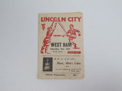 Lot 832 - 1948-9 Lincoln City v West Ham United...