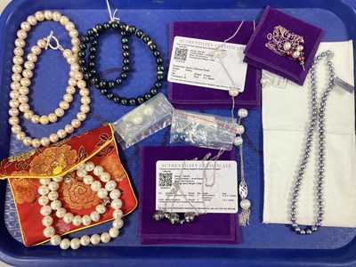 Lot 273 - TGGC; A Collection of Pearl Bead Jewellery, to...