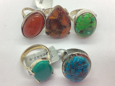 Lot 192 - A Collection of Modern "925" Single Stone Set...