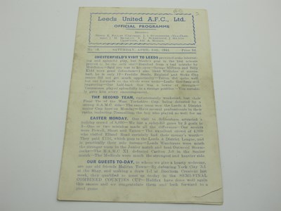 Lot 501 - Leeds United 1943-4 Programme v. Halifax Town,...