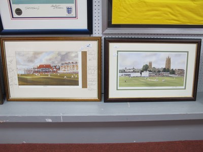 Lot 431 - Cricket- Terry Harrison colour print...